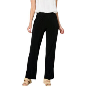 Nina Leonard Women's Straight Leg Pant w/ Pocket Black